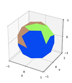 Icosphere with direct subdivision 2